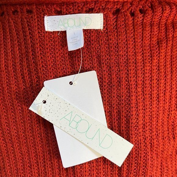 NWT ABOUND‎ Red Persimmon Knit Cardigan (L) - Picture 6 of 8